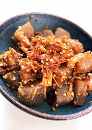 こんにゃくの味噌炒め-レシピのメイン写真