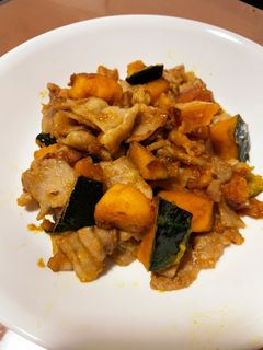 豚肉とカボチャの甘醤油炒め-レシピのメイン写真