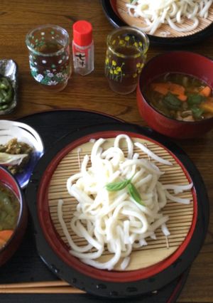 野菜たっぷりの白モツ入りつけうどん-レシピのメイン写真