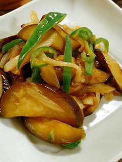 超簡単!なすと玉ねぎとピーマンの炒めたん-レシピのメイン写真