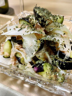 茄子、オニスラ、ツナのさっぱりサラダ-レシピのメイン写真