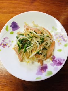 もやし大葉魚肉ソの白だしオイソバター炒め-レシピのメイン写真