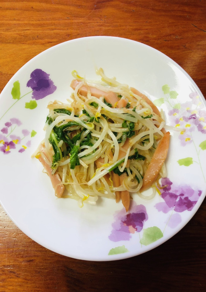 もやし大葉魚肉ソの白だしオイソバター炒め-レシピのメイン写真