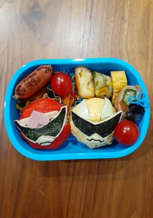 大人気キャラ弁　ドンブラザーズ弁当-レシピのメイン写真