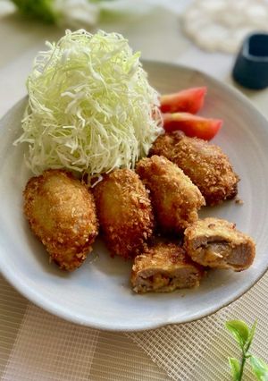 梅干しとしそをはさんださっぱりヒレカツ-レシピのメイン写真