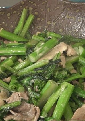 アスパラ菜のマヨネーズ炒め-レシピのメイン写真