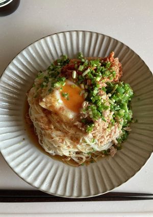 ピリ辛オクラそうめん-レシピのメイン写真