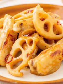 手羽中とれんこんの甘辛照り煮☆-レシピのメイン写真