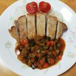 豚ロース竜田揚げ焼き五宝キーマカレー