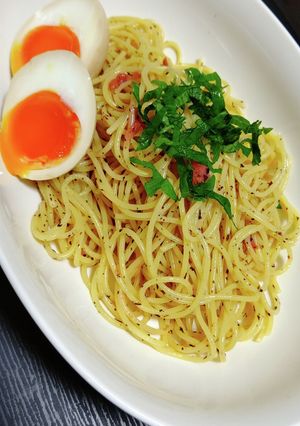 ゆかりと梅スパゲティ-レシピのメイン写真