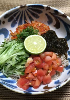 へべす香る!冷やしもずく蕎麦-レシピのメイン写真