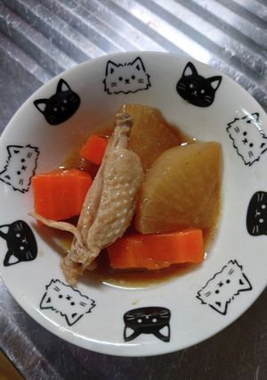 手羽中と大根にんじんのちょい甘煮-レシピのメイン写真