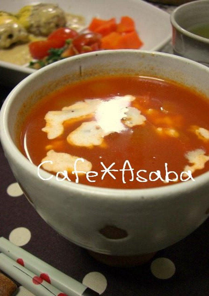 トマトジュースで簡単ミネストローネ風-レシピのメイン写真
