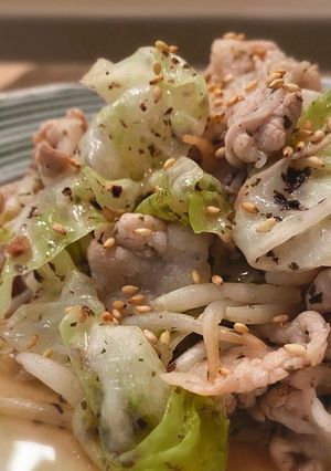 豚肉とキャベツのゆかりポン酢炒め-レシピのメイン写真