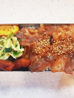 高校生弁当覚え書き64豚焼き肉弁当-レシピのメイン写真
