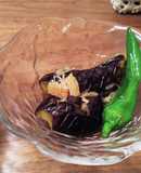 ナスとシシトウの煮浸し~なめ茸ポン酢味~