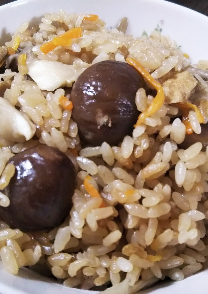 甘栗と舞茸の炊き込みご飯-レシピのメイン写真