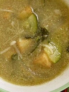 ズッキーニのごまみそ汁≪学校給食≫-レシピのメイン写真