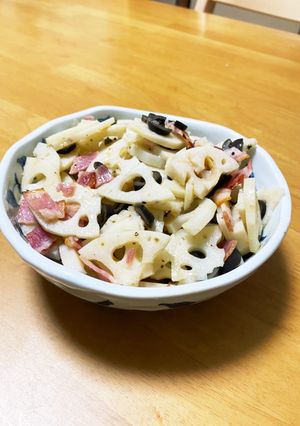 れんこんとベーコンの和え物-レシピのメイン写真