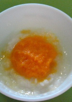 離乳食　とろとろお粥のニンジンソース-レシピのメイン写真
