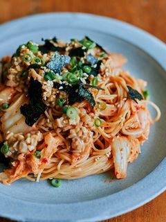 キムチのり納豆和え麺-レシピのメイン写真