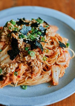 キムチのり納豆和え麺-レシピのメイン写真