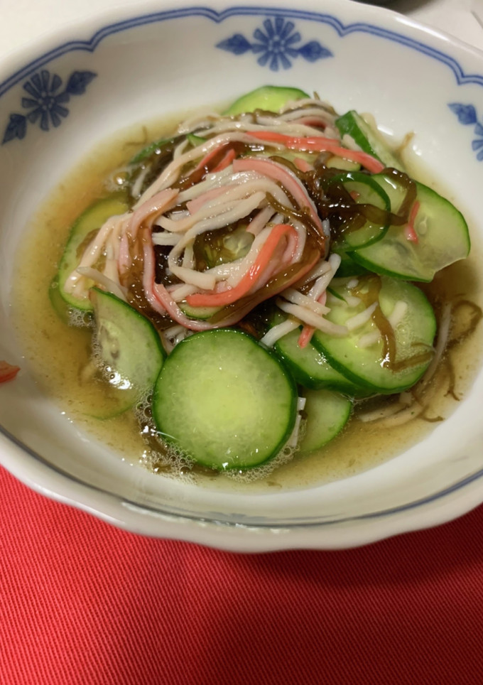 カニカマともずくの酢の物-レシピのメイン写真