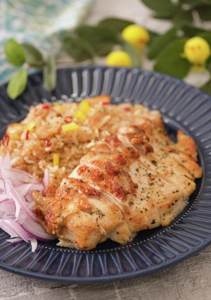 サラダチキンonガリバタライス♪-レシピのメイン写真
