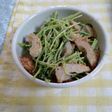 豆苗とちくわのごま酢和え