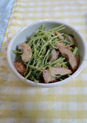 豆苗とちくわのごま酢和え-レシピのメイン写真