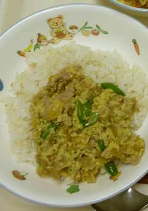 【学校給食】豚肉の柳川丼(具)-レシピのメイン写真