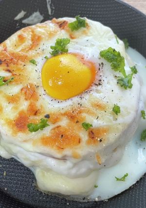 車麩でクロックマダム風-レシピのメイン写真