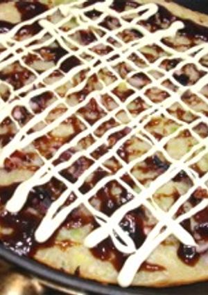 フライパンで巨大たこ焼き作っちゃえ～☆-レシピのメイン写真
