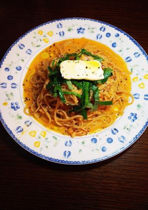 簡単☆大葉バターカルボナーラ-レシピのメイン写真