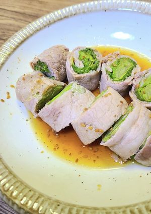 さっぱりレタスの肉巻き蒸し-レシピのメイン写真