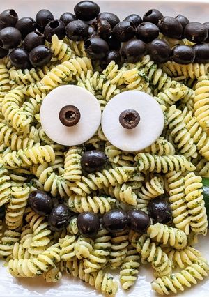 ハロウィンパーティーのフランケンパスタ-レシピのメイン写真