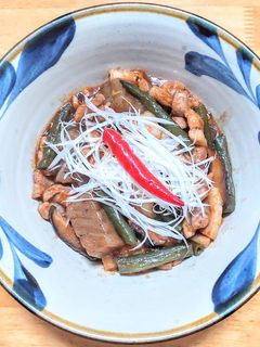 豚バラ肉とコンニャクのピリ辛みそ炒め-レシピのメイン写真