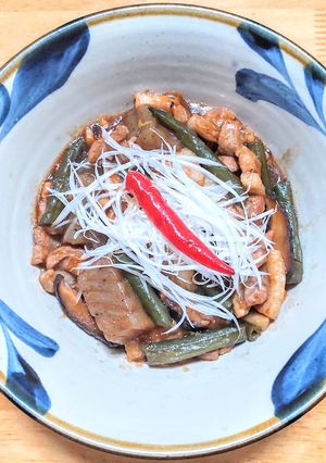 豚バラ肉とコンニャクのピリ辛みそ炒め-レシピのメイン写真