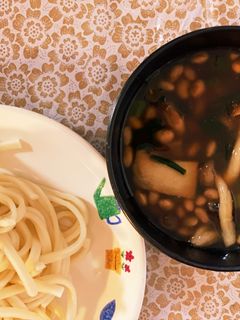 キノコと納豆のつけ麺うどん-レシピのメイン写真