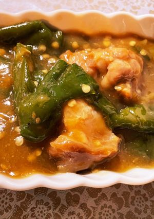 鶏もも肉とピーマンの味噌煮-レシピのメイン写真