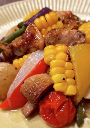 鶏とたっぷり野菜のオーブン焼き-レシピのメイン写真