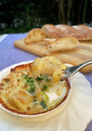 豆乳米粉使用！カキとほうれん草のグラタン-レシピのメイン写真