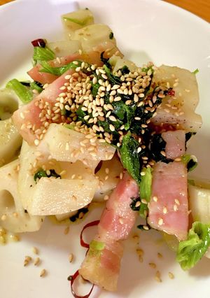 食物繊維たっぷり！レンコンのアヒージョ風-レシピのメイン写真