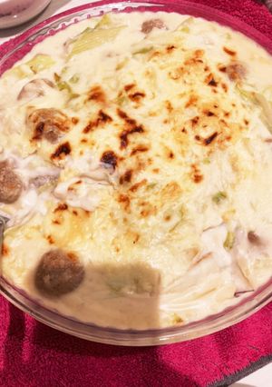 肉団子（業務スーパー）と野菜グラタン-レシピのメイン写真