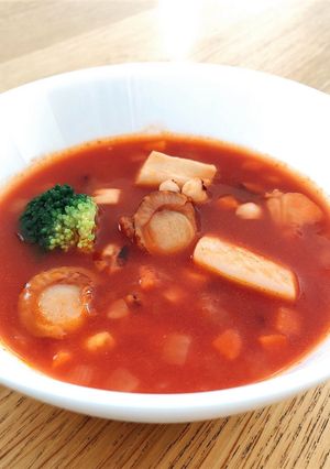 お手軽☆魚介のミネストローネ風スープ-レシピのメイン写真