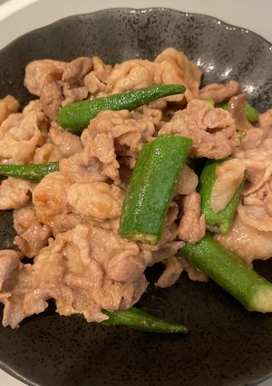 豚肉とオクラの味噌炒め-レシピのメイン写真
