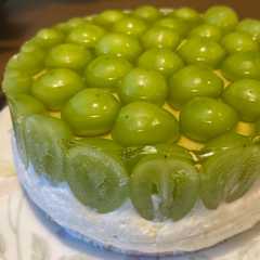 รูปของ シャインマスカットのレアチーズケーキ♪