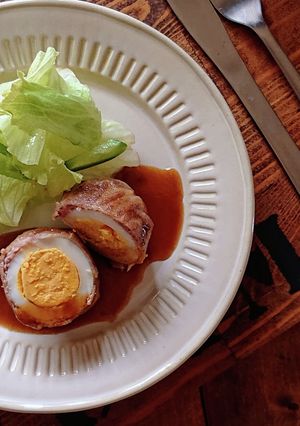 卵は万能★ガッツリ旨い！肉巻き茹で玉子-レシピのメイン写真