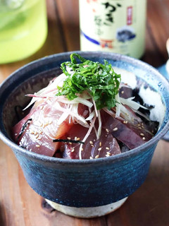 薬味たっぷりはまちの漬け丼-レシピのメイン写真
