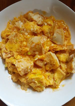 ☆簡単＆コスパ抜群！豆腐の半熟たまご炒め-レシピのメイン写真